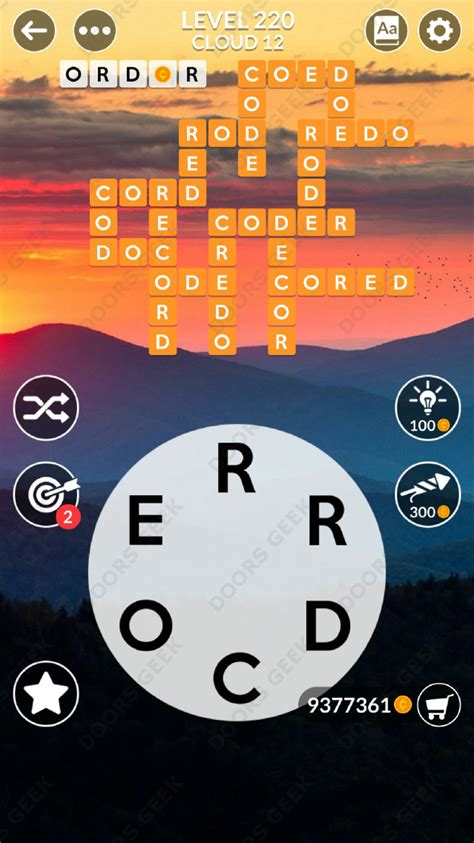wordscapes answers level 220.